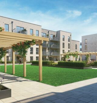CGI Block A Courtyard