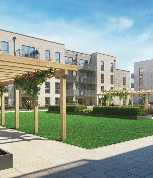 CGI Block A Courtyard