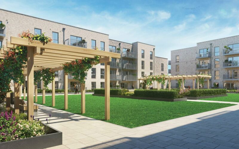 CGI Block A Courtyard