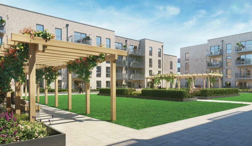 CGI Block A Courtyard